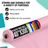 40 In. x 300 Ft. Premium Pink Table Roll